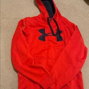 Under Armour Scarlet Hoodie with Black Logo